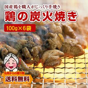 宮崎名物 鶏の炭火焼き 100gX6袋 国産100％ 職人が手焼き とりの炭火焼 食品 おつまみ ご当地 焼き鳥 やきとり ポイント利用 爆買 ポイント消化