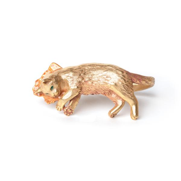 猫　ねこ　リング　ダブルフィンガーリング　ネコ　4F PalnartPoc　パルナートポック 公式　...