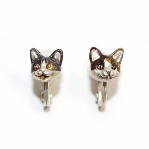 猫　ねこ　三毛猫　ハチワレ　イヤリング　レディース　PalnartPoc　ブランド　パルナートポック直営　プレゼント　 トムミケイヤリング
