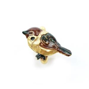 おしゃれな帯留め　すずめ　雀　スズメ　帯留め　PalnartPoc直営　アクセサリー　可愛い　ブランドパルナートポック直営店　