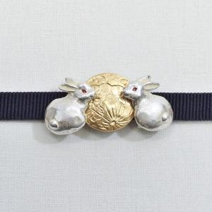 おしゃれな帯留め　うさぎ　月　PalnartPoc直営　アクセサリー　可愛い　ブランドパルナートポック直営店　