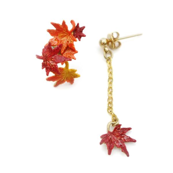 もみじ　紅葉　ピアス　レディース　 ポイント消化　サージカルステンレス　PalnartPoc　ブラン...