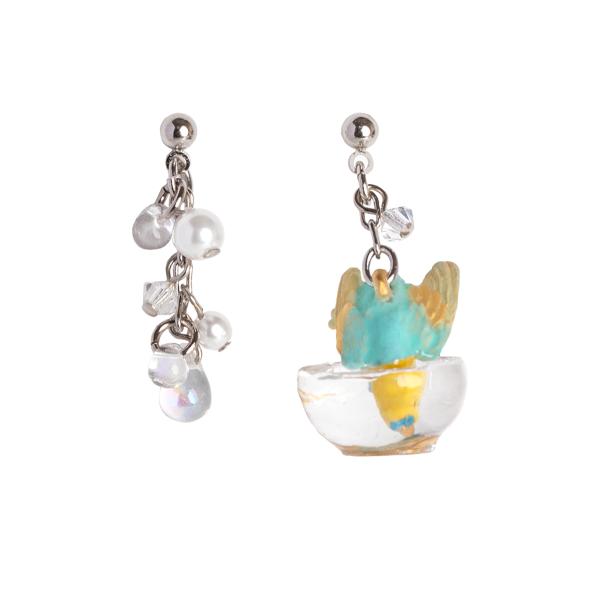 ピアス　インコ　レディース　PalnartPoc　パルナートポック　公式　プレゼント　水浴びセキセイ...
