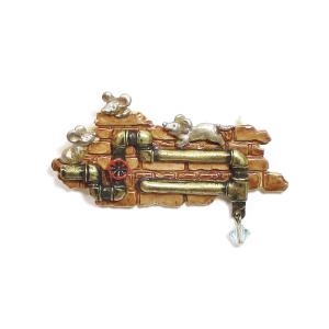 ブローチ　大振り　ネズミ　レディース　PalnartPoc　パルナートポック　公式　ブラフシューペリア　プレゼント　