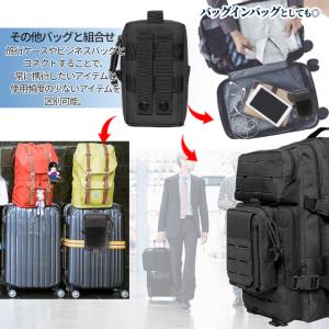 多機能 タクティカル ポーチ ブラック ダブル...の詳細画像4