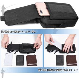 多機能 タクティカル ポーチ ブラック ダブル...の詳細画像5