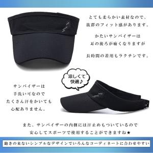 メッシュ サンバイザー メンズ レディース ゴ...の詳細画像4