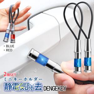 静電気除去 グッズ キーホルダー 2個セット 静電気 除去 対策 方法 除電 LEDライト 光る 乾燥 車 ドア ノブ 扉 ボタン 洋服 キー 携帯 持ち運び 放電 2-DENGEKEY
