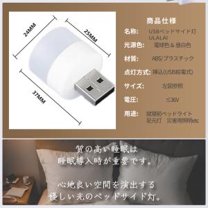 USB ミニ ルームライト 2色SET 電球色...の詳細画像5