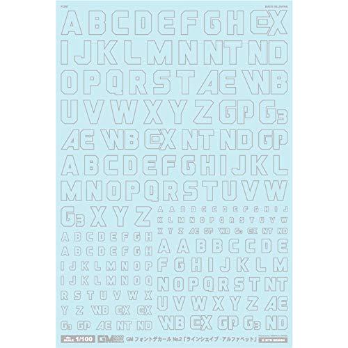 MYK DESIGN/アシタのデカール GMフォント02「ラインシェイプ ・アルファベット」ライトグ...