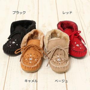 SALE キッズ ビジュー付 モカシン/29001 /女の子用/子供/子ども靴 ジュニア ※作りが小さめになっておりますので2サイズ大き目を目安にご注文ください｜paluca