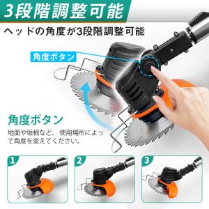 【正規品】 草刈機 コードレス 充電式 ナイロ...の詳細画像3