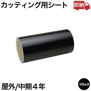 即日出荷 20cm×10m ブラック 屋外用 中期 カッティング用シート 黒 即納｜panacea-supply