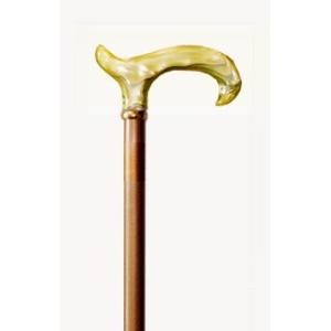 英国製アクリルグリップ/ゴールドシャフト１本杖