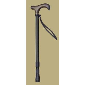 コンパクト伸縮杖ブラック