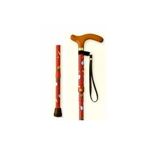 ミニステッキ和柄レッド