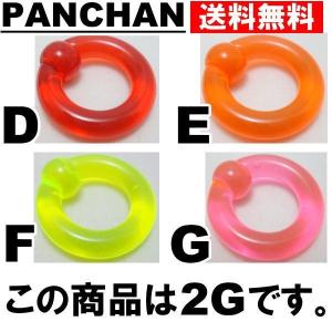 2G 4G キャプティブ ボディピアス ブラッ...の詳細画像2