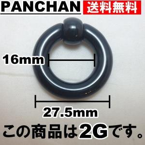 2G 4G キャプティブ ボディピアス ブラッ...の詳細画像4