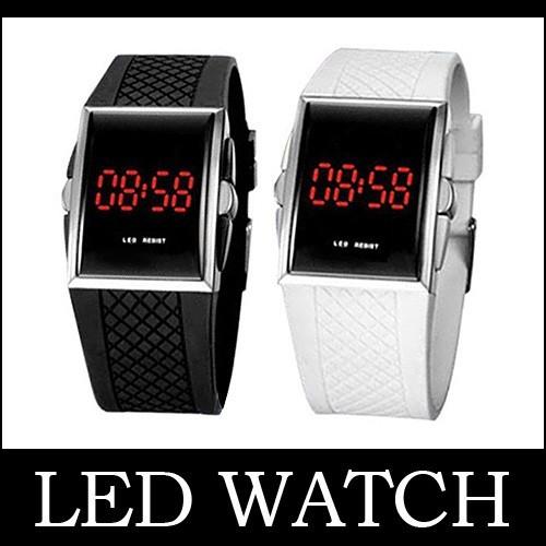ウォッチベルト デジタル デジタル時計 蛍光 LED スポーティー ベルト 調節可能 多機能 メンズ...