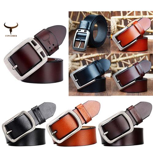 ベルト メンズ 本革 大きいサイズ 150 調節可能 ベール カジュアルベルト 牛革 バックル ピン...