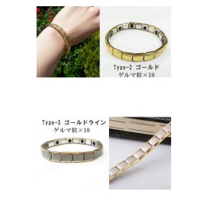 10石 ゲルマニウムブレスレット シルバー 健...の詳細画像3