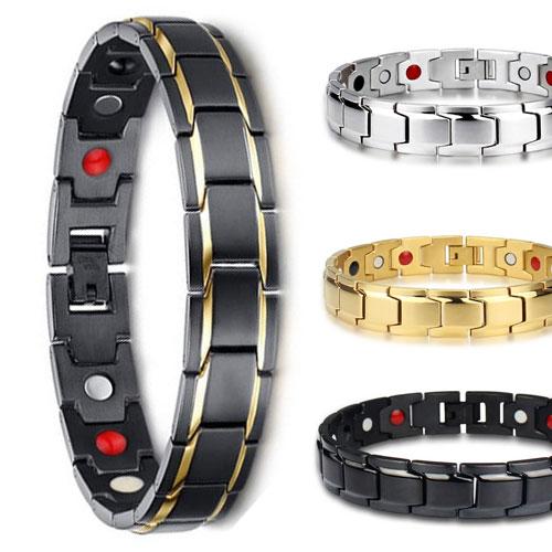 ゲルマニウム メンズ ジュエリー ステンレス ブレスレット 磁気アクセサリー 健康  レディース お...