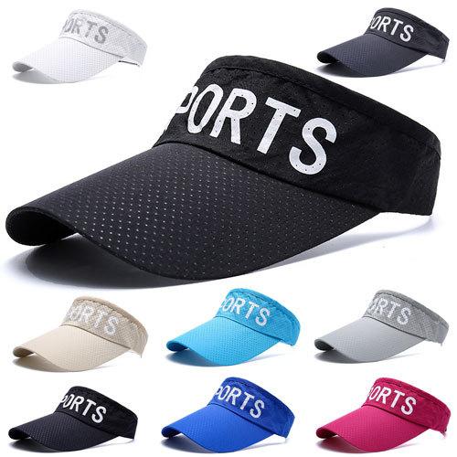 ゴルフキャップ スポーツバイザー メッシュ 日よけ ジョギング キャップ アウトドア サンバイザー ...