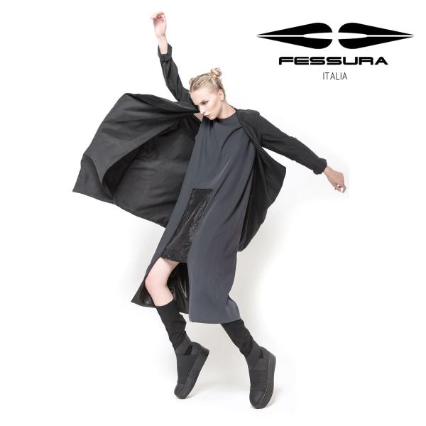 FESSURA DOUBLE HI-BAND Black レディース 長くつ ロング シューズ フェ...