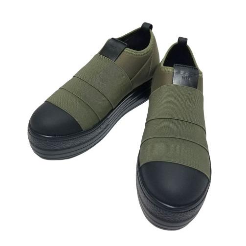 DOUBLE 3BAND KAKI 厚底 スニーカー フェスーラ イタリア ブランド レディース 靴...