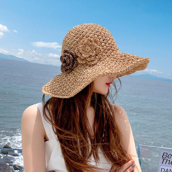 帽子 レディース 麦わら帽子 UVカット ハット サイズ つば広 リボン おしゃれ UV対策 紫外線...