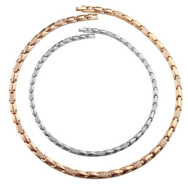 ゲルマニウム ジュエリー  ネックレス 健康  磁石 ローズゴールド レディース メンズ おしゃれ ...