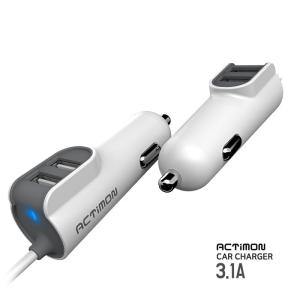 3.1A カーチャージャー シガーソケット シガーソケット 12V 24V 2ポート USB 充電器 車用 スマホ充電器 アンドロイド 充電ケーブル マイクロUSBケーブル iphone