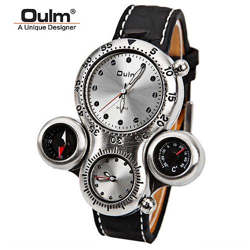 2フェイス腕時計 メンズ ビッグフェイス仕様 クオーツ ラウンド オシャレ シンプルカジュアル ビジ...