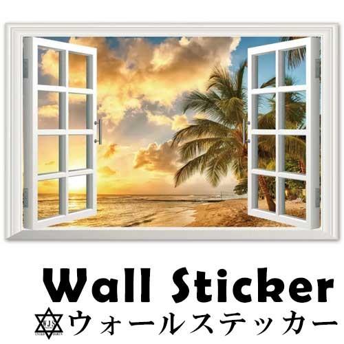 ウォールステッカー 3D ゆうやけ シール式 インテリア wall sticker 壁紙 北欧 飾り...