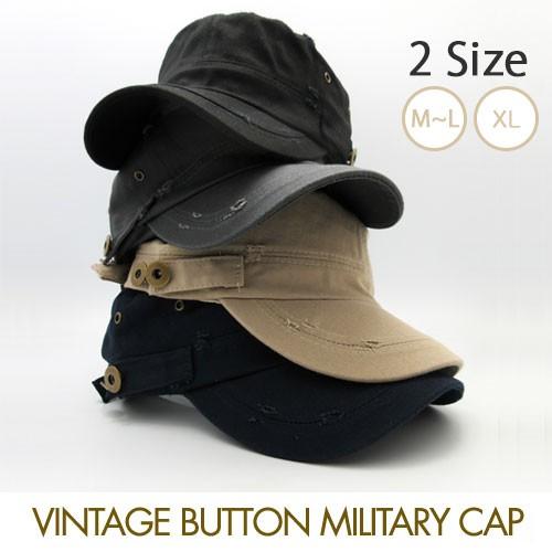 無地 BIGサイズ ボタン ワークキャップ 大きいサイズ XL L M サイズ ビックサイズ帽子 メ...