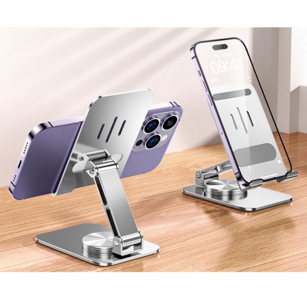 スマホスタンド タブレットスタンド スマホ スタンド 折りたたみ 360°回転 スマートフォンスタン...