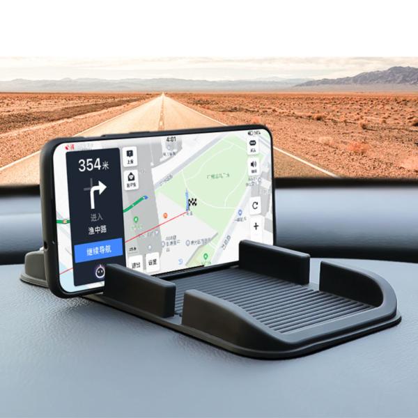 車載 スマホホルダー シリコンマット 大型タイプ スタンド ぴたマット 滑り止め シート マット 車...