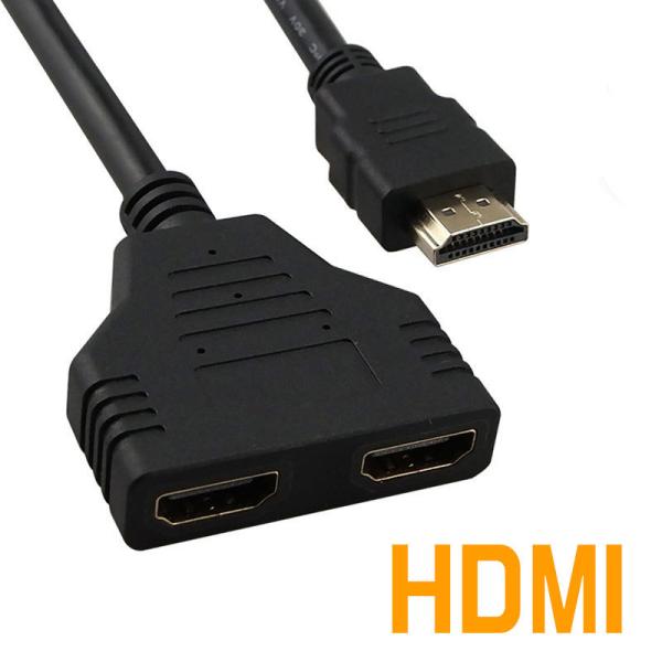 HDMI スプリッター 分配器 分配ケーブル hdmiケーブル 1入力2出力 1つのHDMI入力を、...