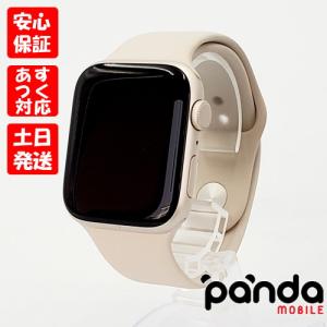 【あすつく、土日、祝日発送】中古美品【Aランク】Apple Watch SE 第2世代 GPSモデル 44mm MNJX3J/A スターライトスポーツバンド #CYW2156｜panda-mobile