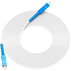 光回線ケーブル 10m 光ファイバー 光ケーブル 延長 光コンセント 両端sc ケーブル (ホワイト, 10m)
