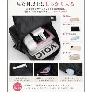 リュック レディース 軽量 240g PUレザ...の詳細画像1