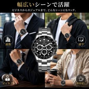 腕時計 メンズ クロノグラフ 仕事 ビジネス ...の詳細画像5