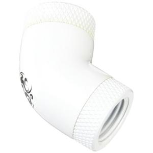 Bitspower インナーG1/4インチスレッド用 デュアル ロータリー 60度角 エクステンダー デラックスホワ