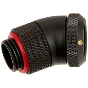 Bitspower 外径12mmチューブ用 強化 ロータリー G1/4インチ 30度角 マルチリンクアダプター カーボンブラック