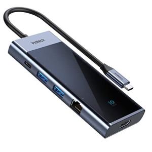 Inateck USB 3.2 Gen 2 type C usb ハブ 8 in 1 usb hdmi 変換 USB C PD メディア ハブ パススルー充電 Power Delivery USB-Cポート HDMI