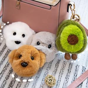 ミンク ハムスター型 キーホルダー バッグチャーム かわいい リアル