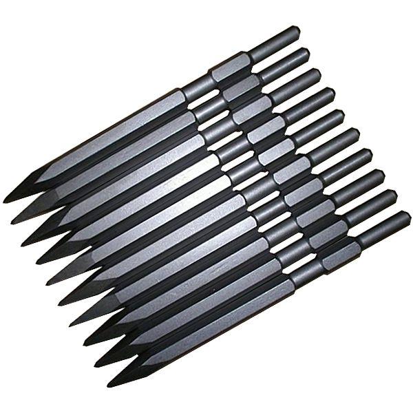 イリイ　電動ハンマー用 ブルポイントチゼル 六角軸 17H×280mm 10本セット