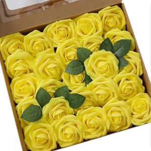 薔薇 造花 25本 パープルローズ センターピ...の詳細画像2