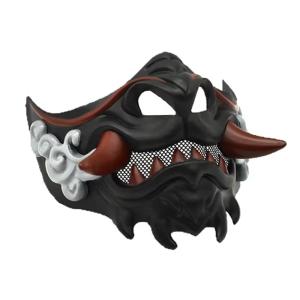 節分 鬼〕お面 紙オニ面・赤青アソート ゴム付（100枚入） : イベント