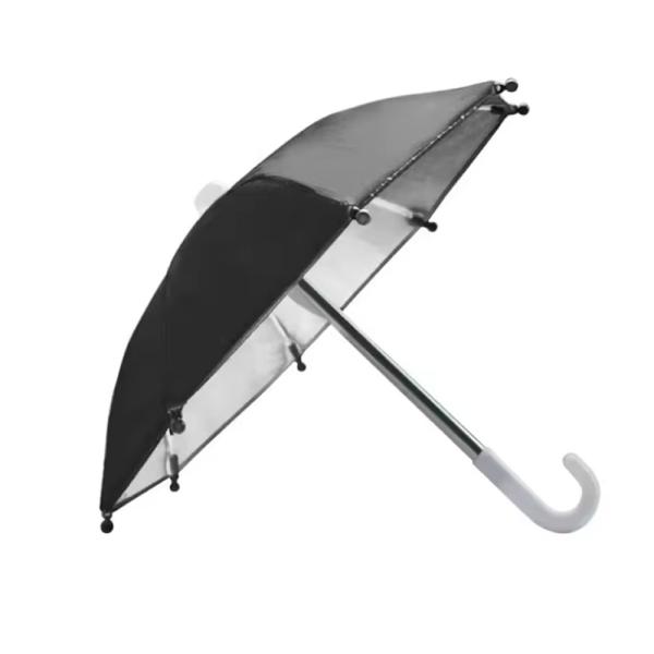 スマホ ミラー 雨除け バイク オートバイ 自転車 ホルダー ツーリング ミニ傘 パラソル 便利 黒...